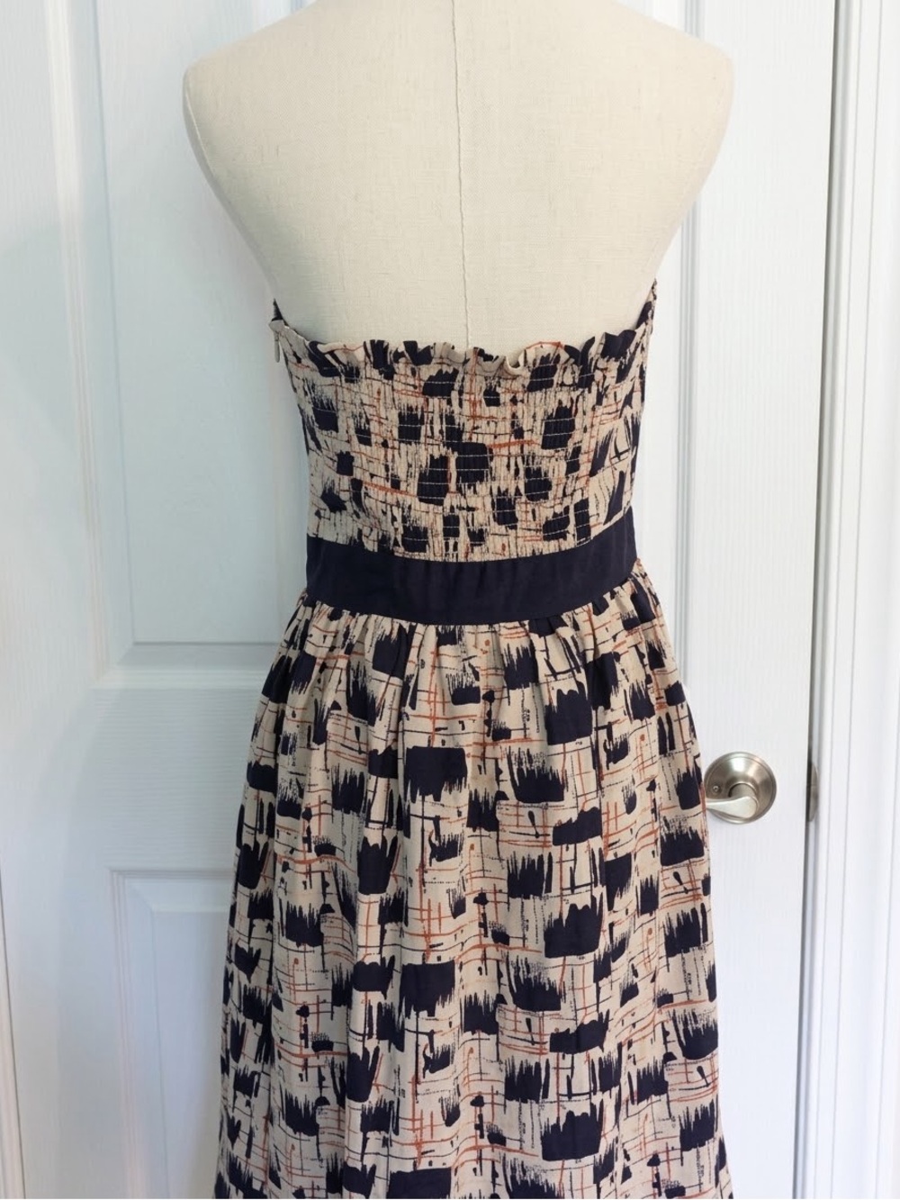 NWT Anthropology Burlapp 100% silk halter strapless dress wedding event - Picture 2 of 13
